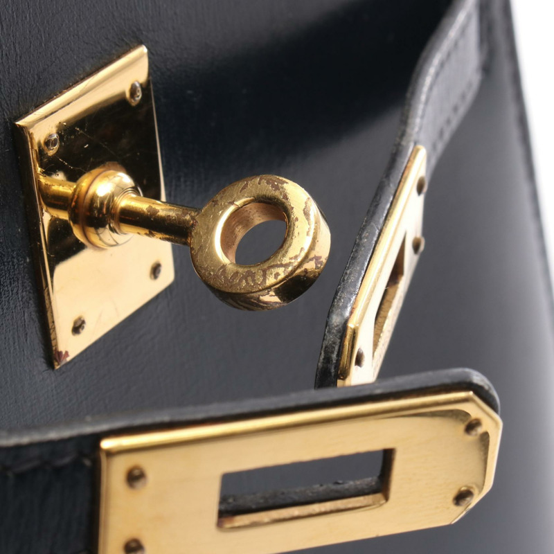 愛馬仕 Kelly Sports PM 單肩斜背包 S 011099CC 皮革 藍色靛藍 GHW-5