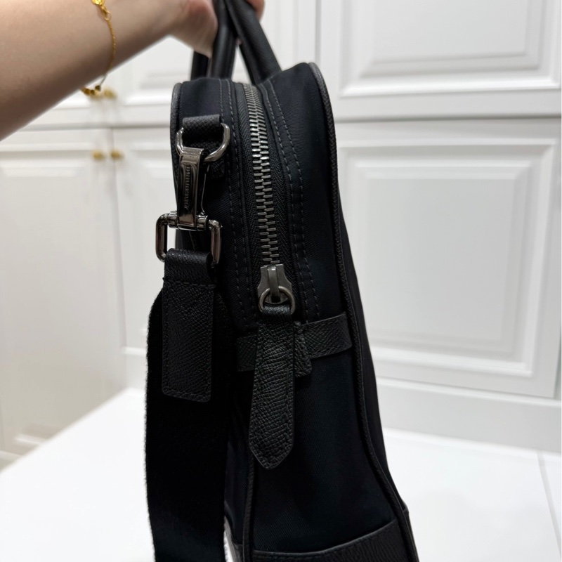 BURBERRY 黑色 尼龍 筆電包 電腦包 公事包 文件包 肩背包 側背包 斜背包-7