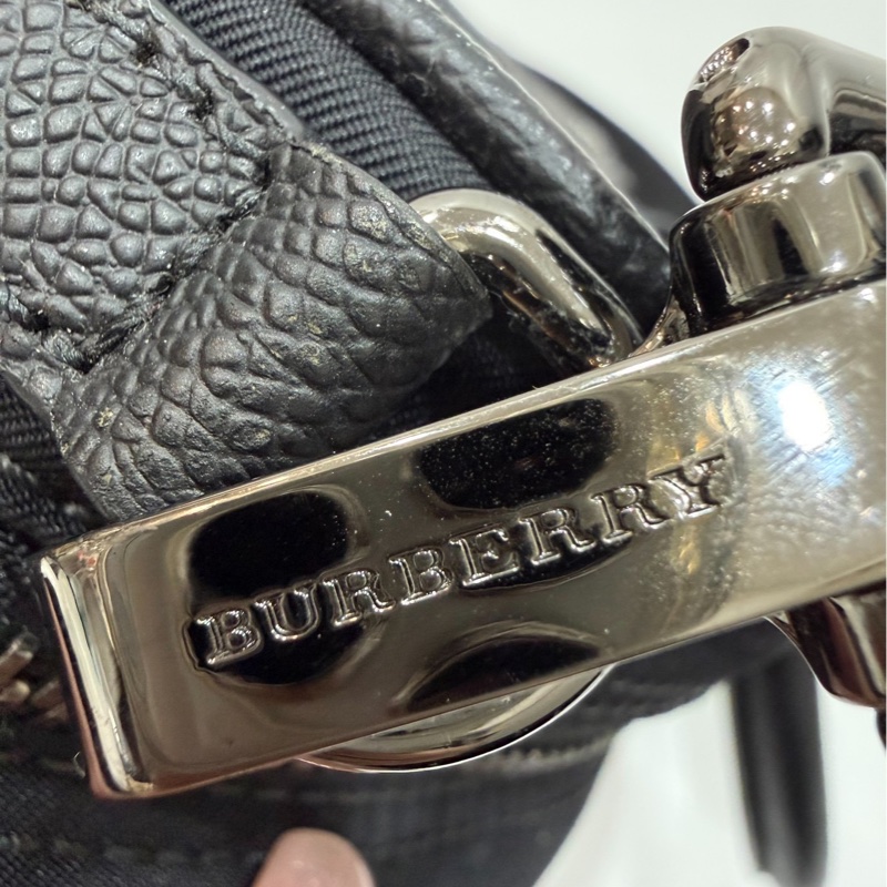 BURBERRY 黑色 尼龍 筆電包 電腦包 公事包 文件包 肩背包 側背包 斜背包-16