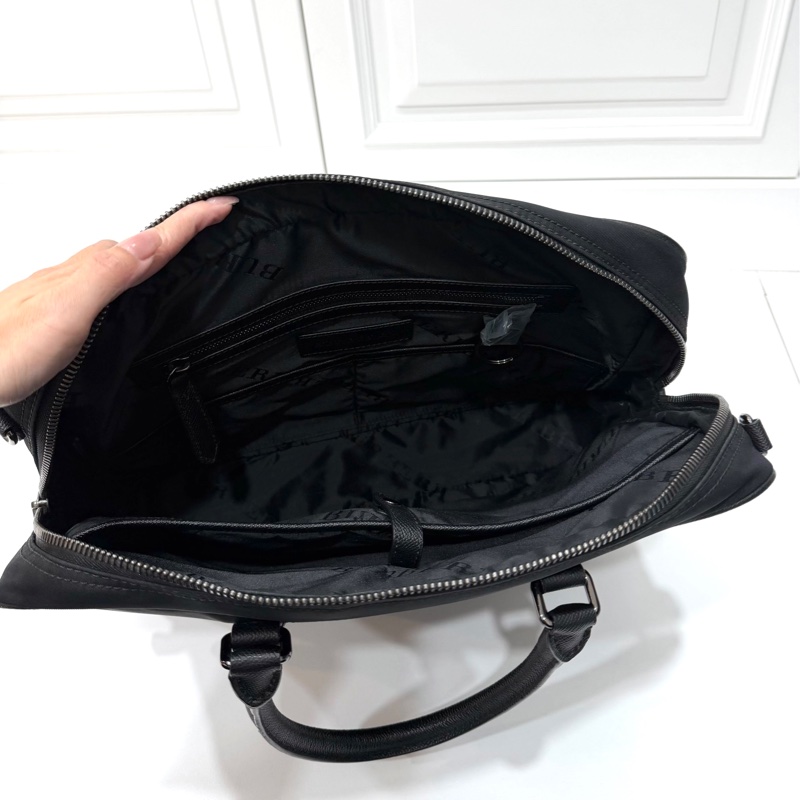 BURBERRY 黑色 尼龍 筆電包 電腦包 公事包 文件包 肩背包 側背包 斜背包-21