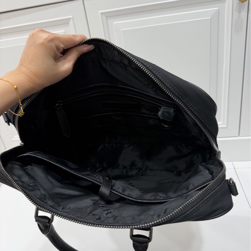 BURBERRY 黑色 尼龍 筆電包 電腦包 公事包 文件包 肩背包 側背包 斜背包-22