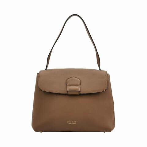 Burberry Camberley中號牛皮帆布純色字母logo單肩包