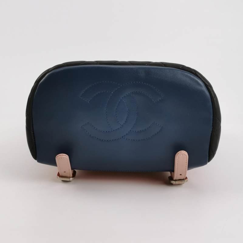 Chanel Urban Spirit羊皮菱格絎縫雙C書包扣雙肩包-5