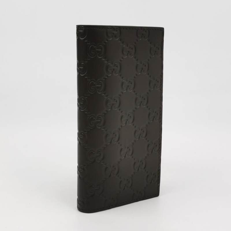 Gucci牛皮純色雙G老花壓紋錢包-2