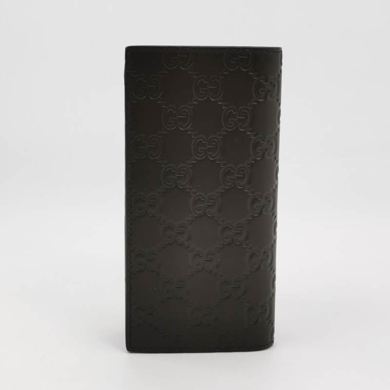 Gucci牛皮純色雙G老花壓紋錢包-3