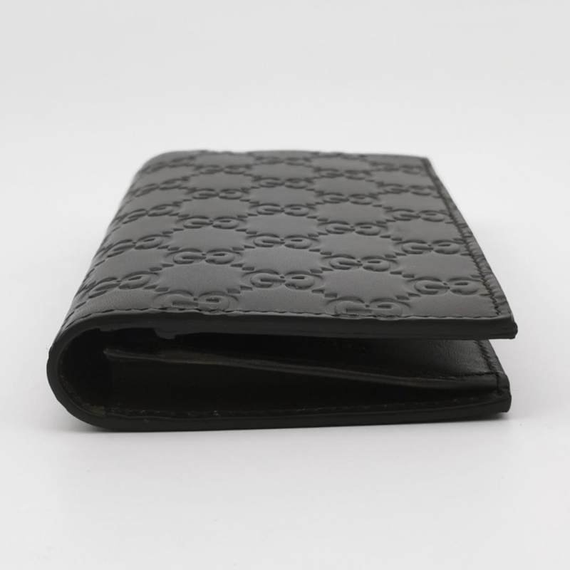 Gucci牛皮純色雙G老花壓紋錢包-4