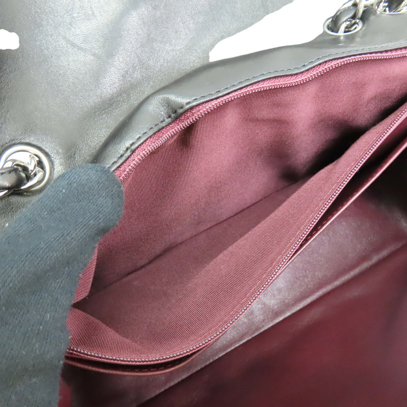 黑色 羊皮 COCO 30 鍊帶 肩背包 銀扣【CHANEL】 A58600-4