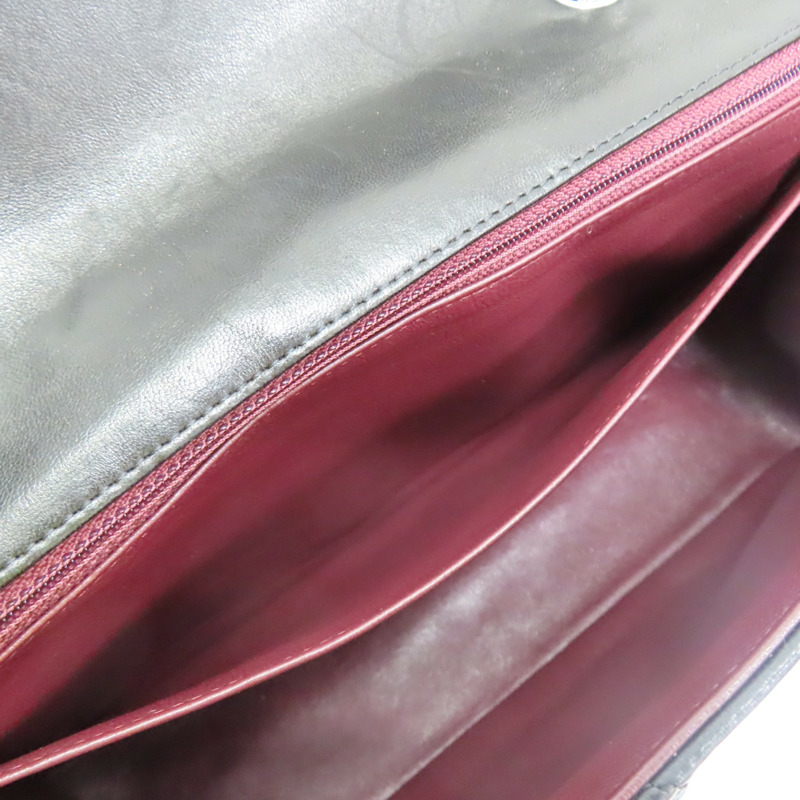 黑色 羊皮 COCO 30 鍊帶 肩背包 銀扣【CHANEL】 A58600-5