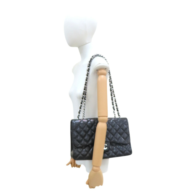 黑色 羊皮 COCO 30 鍊帶 肩背包 銀扣【CHANEL】 A58600-10