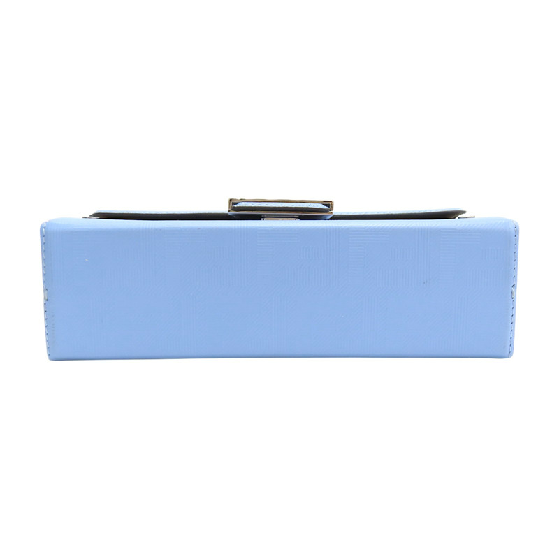 藍色 帆布小牛皮飾邊 Baguette Soft Trunk 硬殼 兩用包【FENDI 芬迪】 7VA565-3