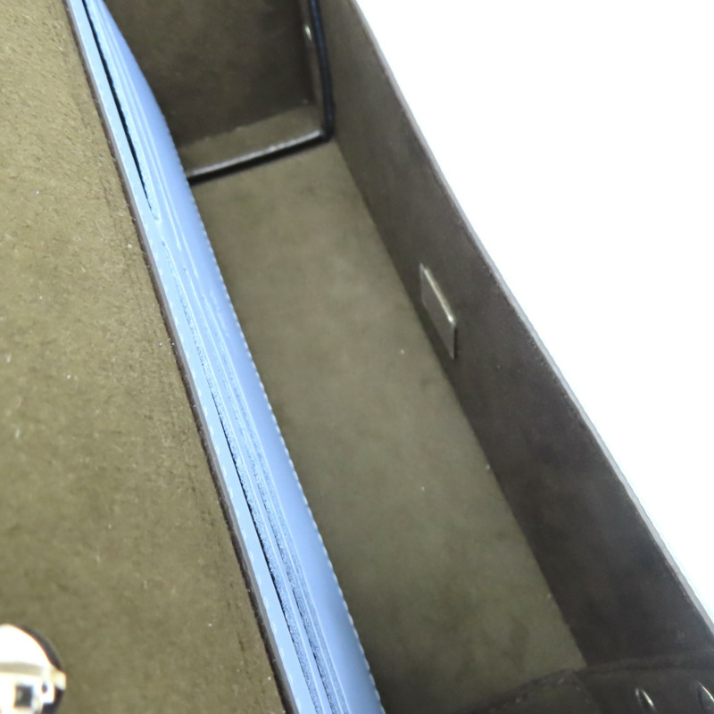 藍色 帆布小牛皮飾邊 Baguette Soft Trunk 硬殼 兩用包【FENDI 芬迪】 7VA565-5