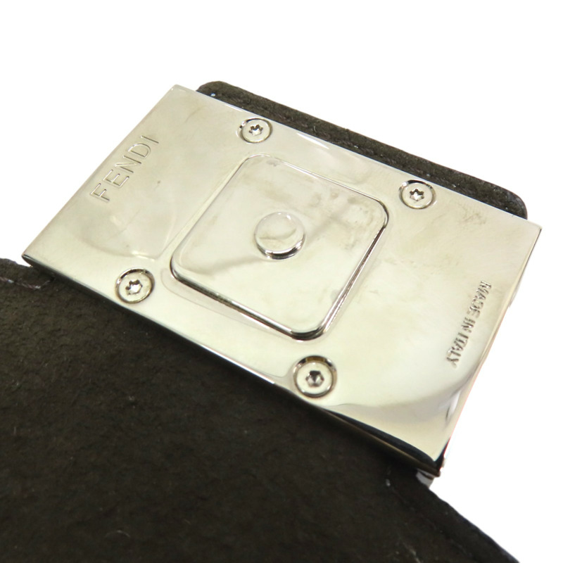 藍色 帆布小牛皮飾邊 Baguette Soft Trunk 硬殼 兩用包【FENDI 芬迪】 7VA565-17