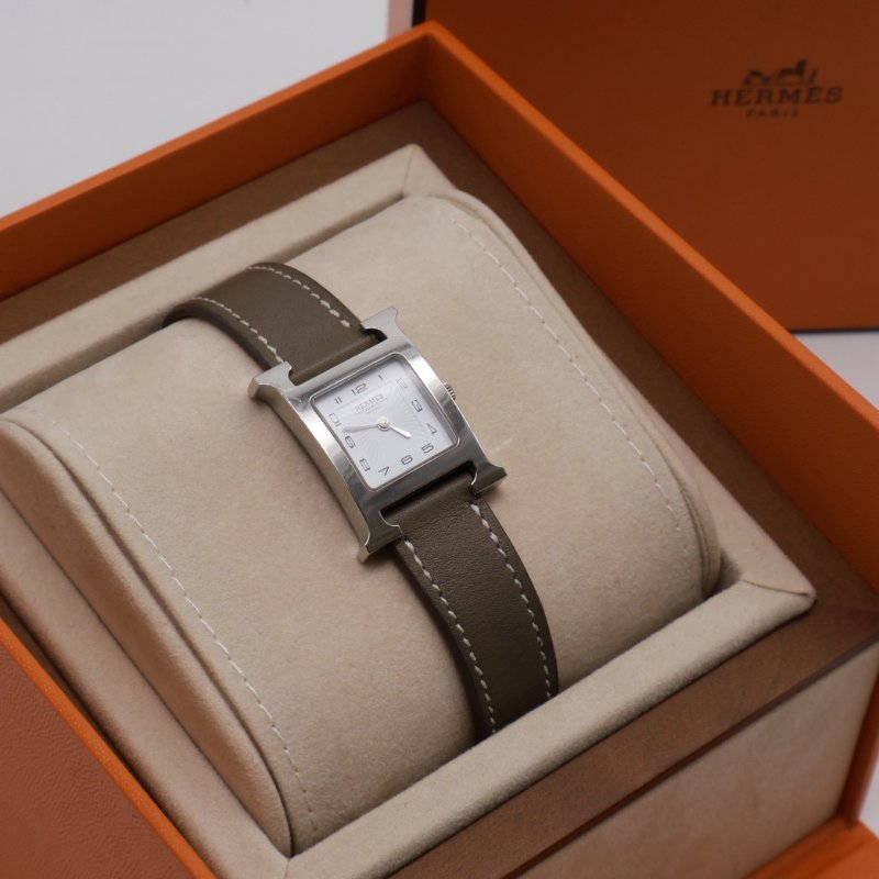 HERMES Heure H腕錶 - 21 灰銀 Y-0
