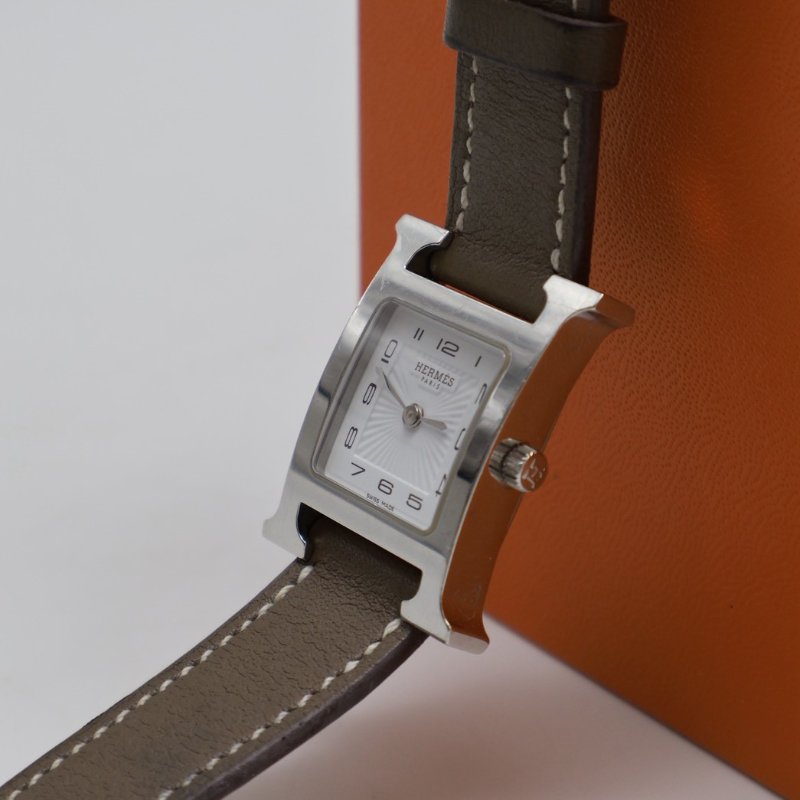 HERMES Heure H腕錶 - 21 灰銀 Y-8