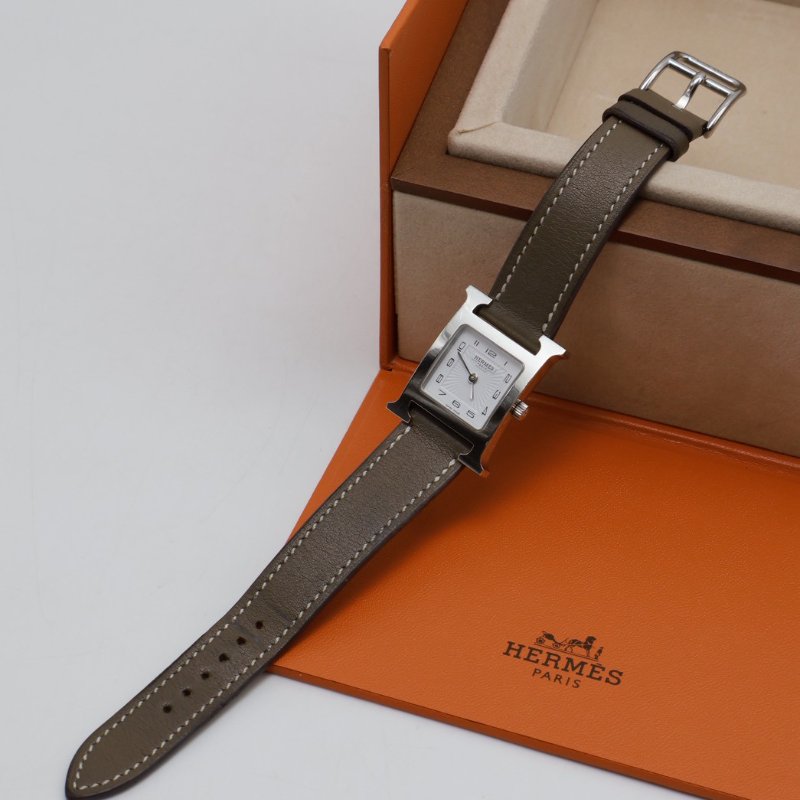 HERMES Heure H腕錶 - 21 灰銀 Y-13