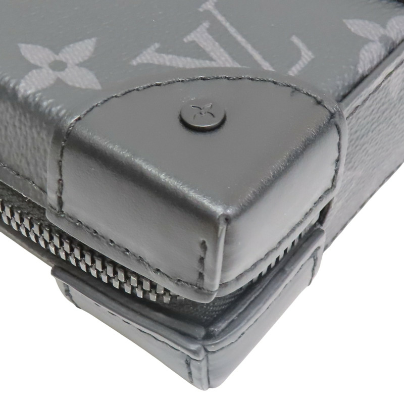 黑色 原花 Eclipse帆布 Soft Trunk 肩背包【LOUIS VUITTON LV 路易威登】 M69838-9