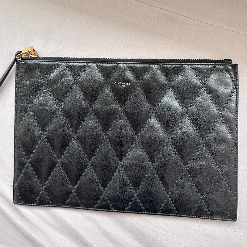 Givenchy紀梵希黑色小羊皮手拿包-2