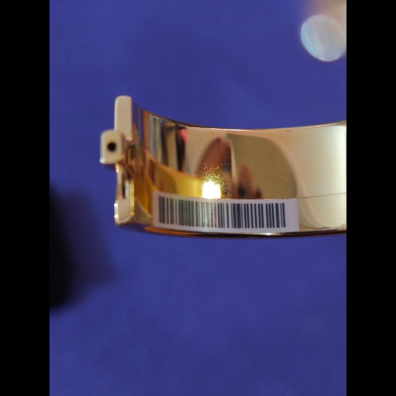 Heemes橘金琺瑯寬版手環-3