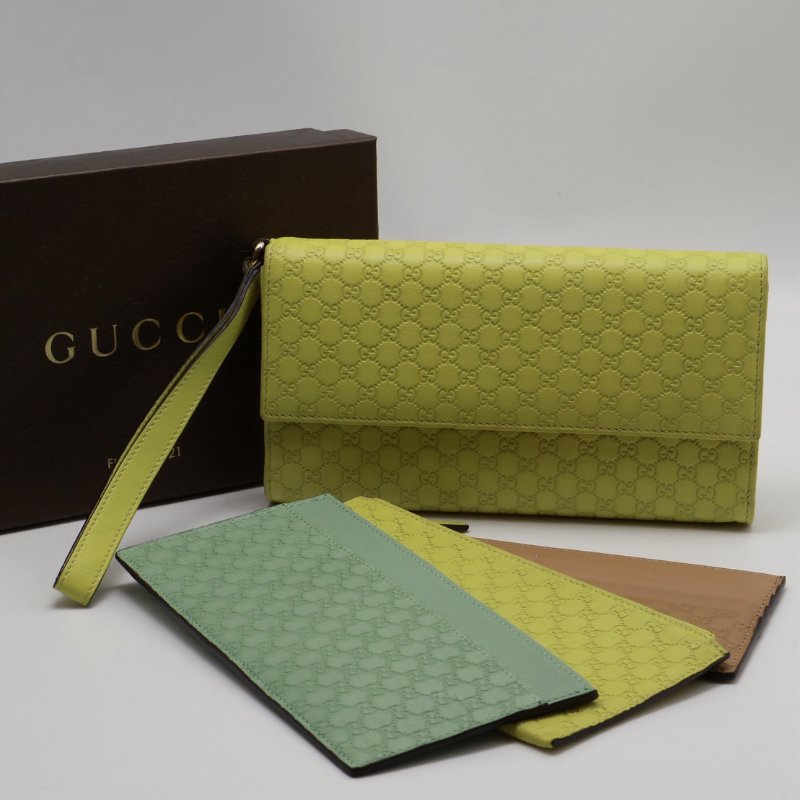 GUCCI 雙G壓紋四合一手拿包-12