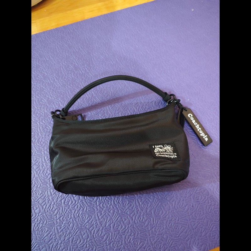 Coach黑尼龍肩背,斜背兩用包-0