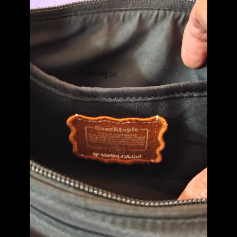 Coach黑尼龍肩背,斜背兩用包-3