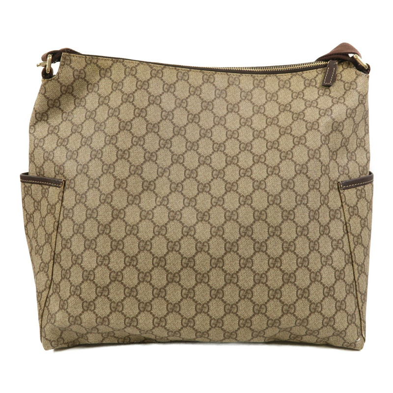 GUCCI 塗層帆布Shoulder Bag金扣肩背袋-1