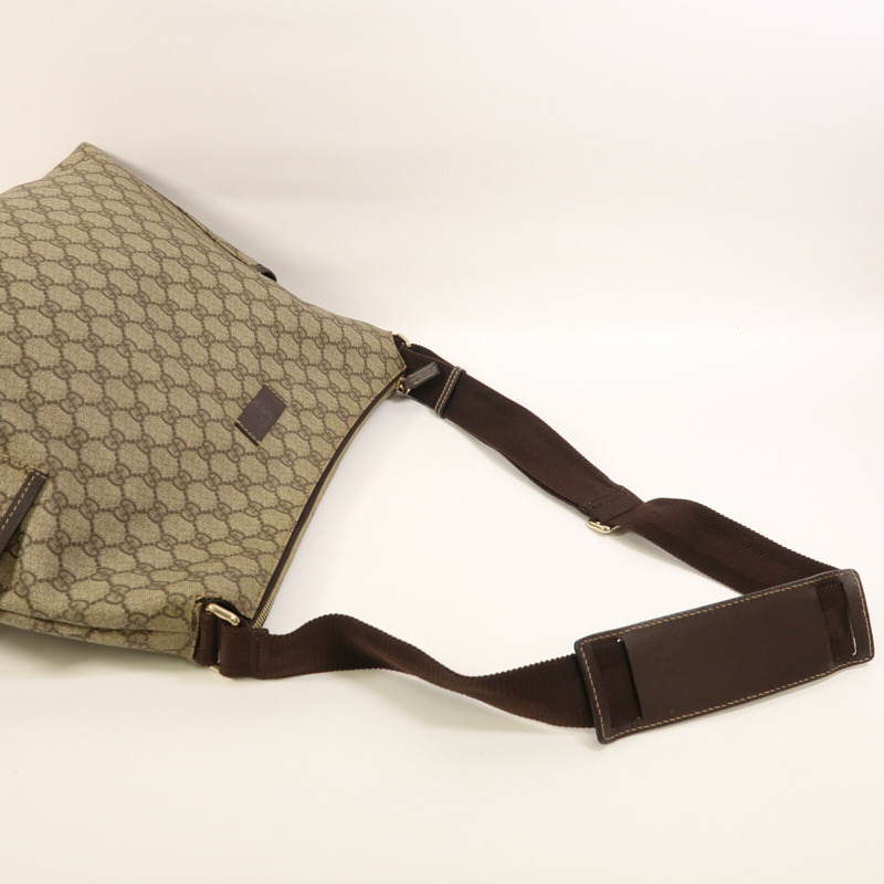 GUCCI 塗層帆布Shoulder Bag金扣肩背袋-8