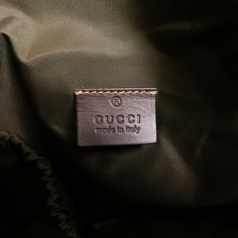 GUCCI 塗層帆布Shoulder Bag金扣肩背袋-17