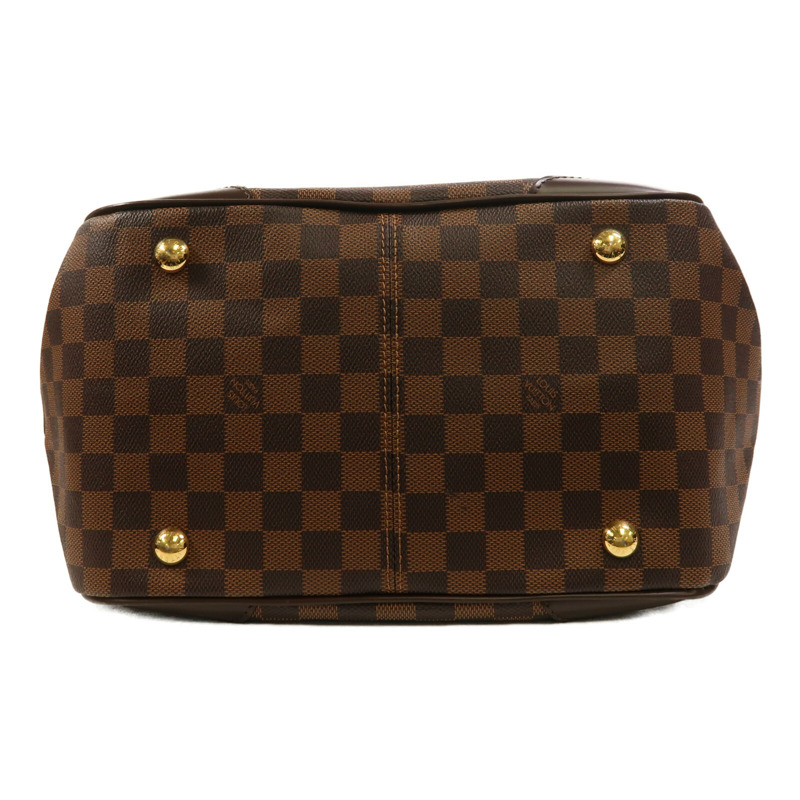LOUIS VUITTON Damier Verona MM金扣肩背袋棕色-3