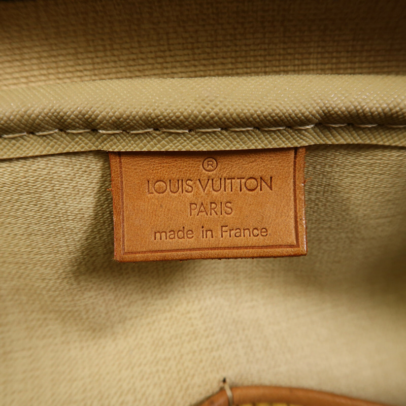 LOUIS VUITTON Monogram Deauville金扣手挽袋棕色-17