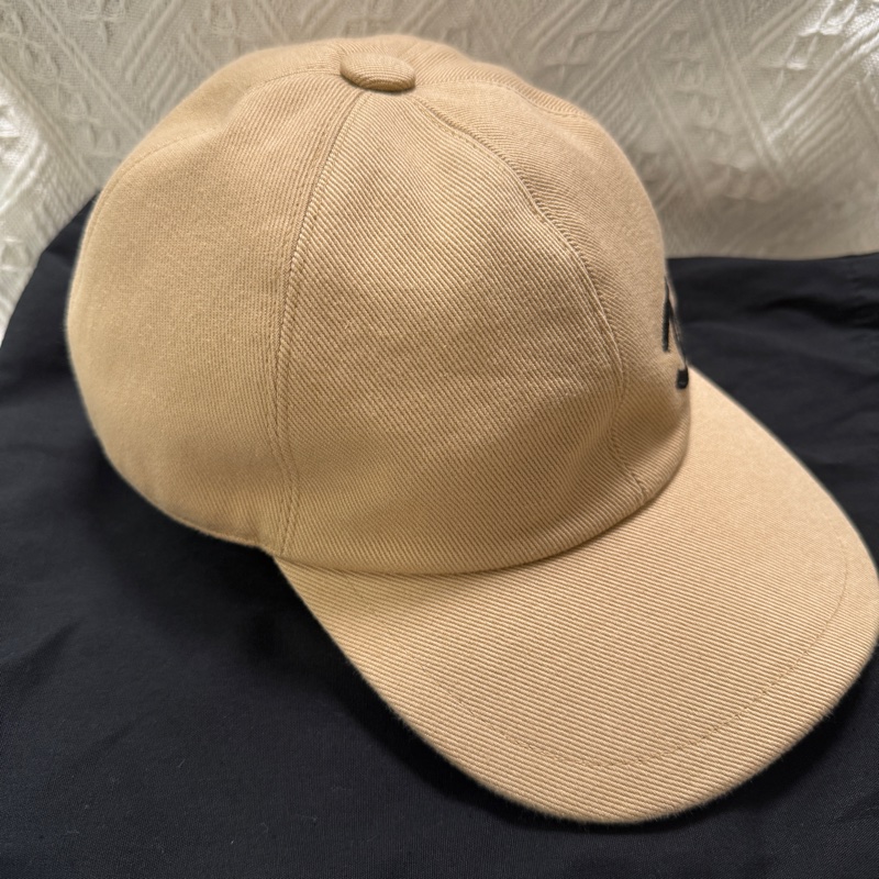 CHANEL香奈兒 23B 刺繡雙c Logo 棉 鴨舌帽 米色 閒置新未使用過-2