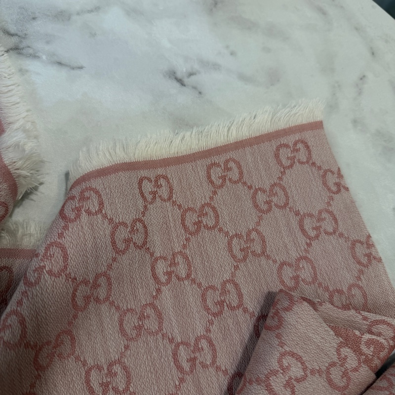 Gucci 深淺粉羊毛方巾-4