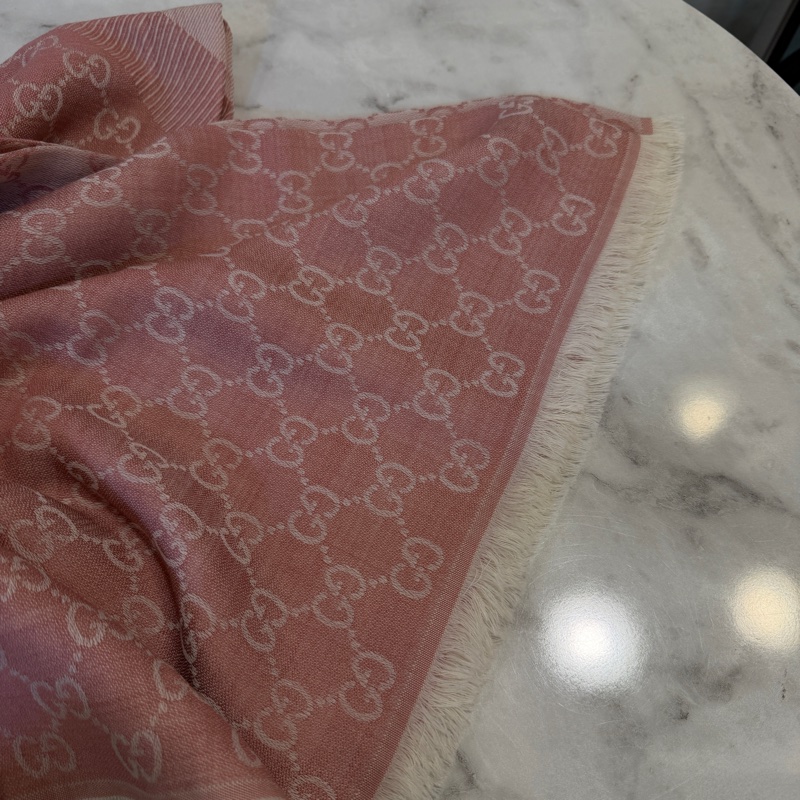 Gucci 深淺粉羊毛方巾-8