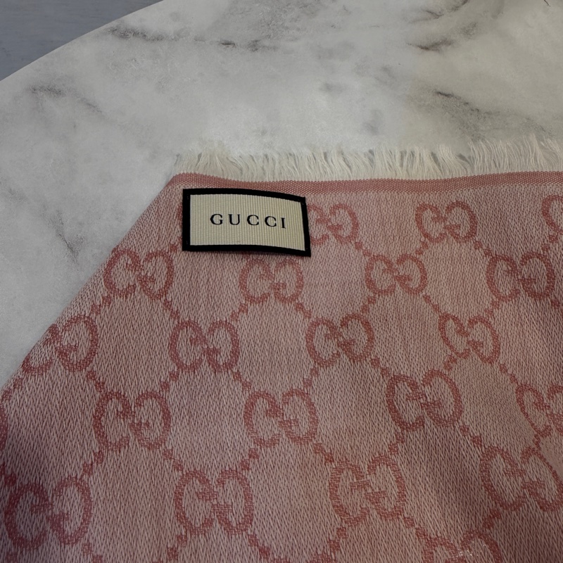 Gucci 深淺粉羊毛方巾-9