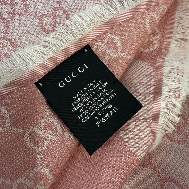 Gucci 深淺粉羊毛方巾-11
