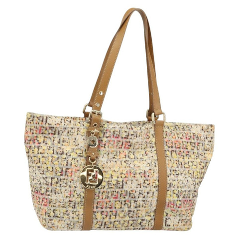 FENDI Zucchino帆布托特包 多色 金色 正品 161008V