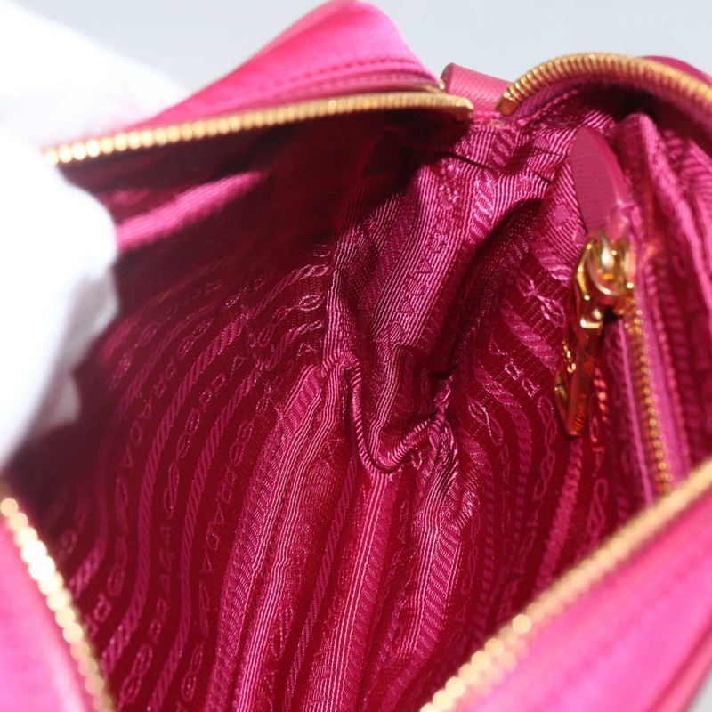 【日本直送】PRADA 尼龍粉金肩包 Auth 161682V-21