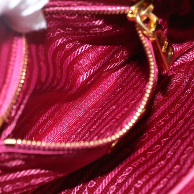 【日本直送】PRADA 尼龍粉金肩包 Auth 161682V-22