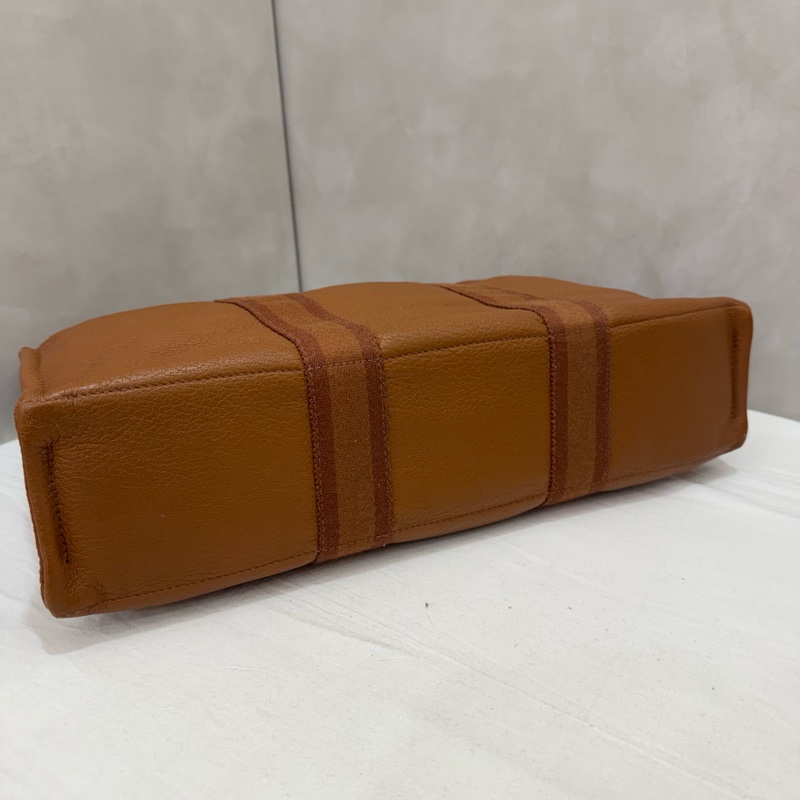 Hermès 帆布 拼皮手提包 購物包 vintage 特價出清-10