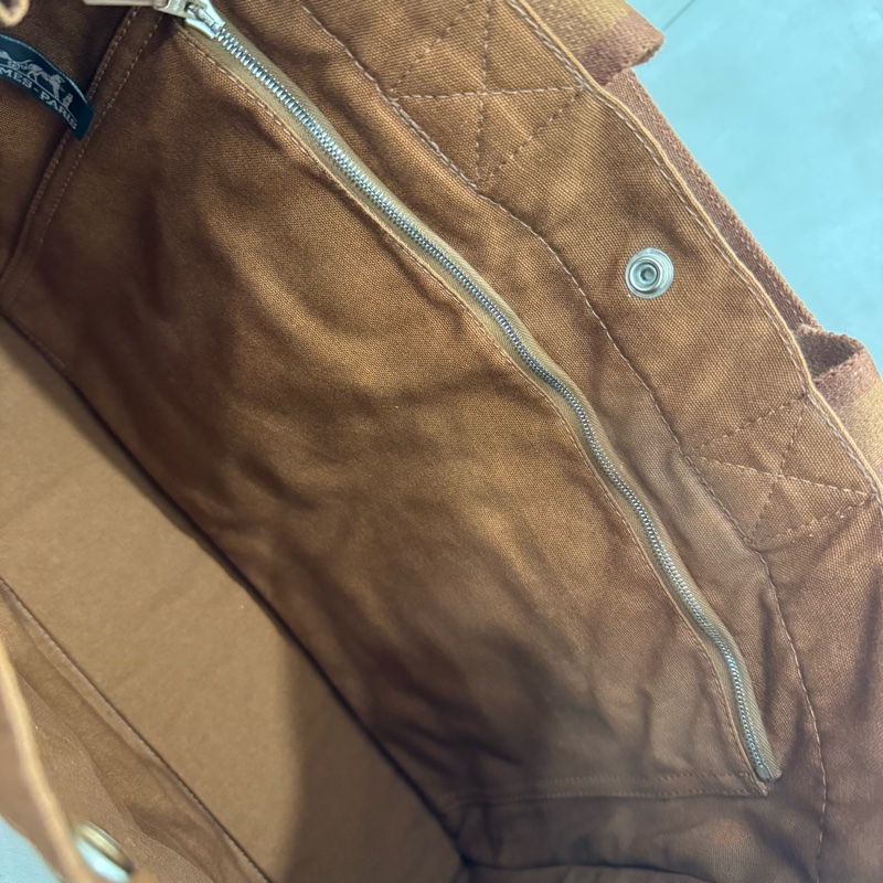Hermès 帆布 拼皮手提包 購物包 vintage 特價出清-26
