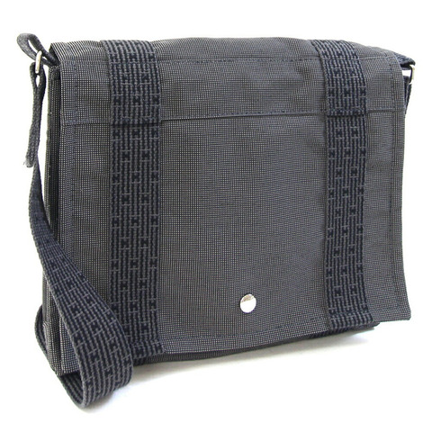 愛馬仕 Hermès Air Line Bassus PM 灰色帆布男女肩背包