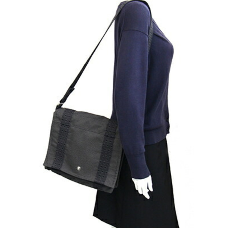 愛馬仕 Hermès Air Line Bassus PM 灰色帆布男女肩背包-6