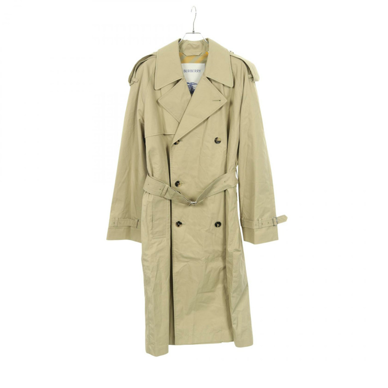 博柏利 (BURBERRY) 男士米色棉質風衣 #48 二手-0