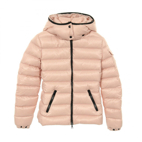 MONCLER BADY 帶帽羽絨外套 尼龍粉紅 #00 二手女款