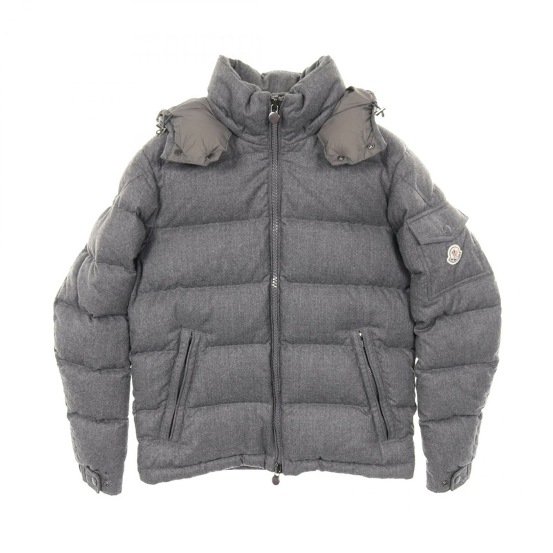 MONCLER MONTGENEVRE Montgenevre 羽絨外套 E20914033805 羊毛灰 #2 二手男式-0