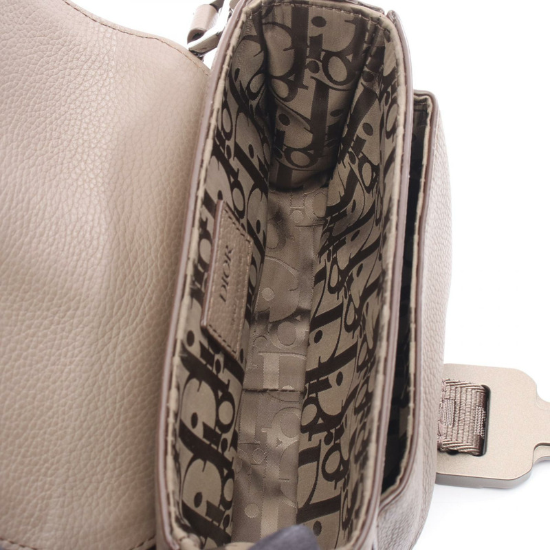 Christian Dior HIT THE ROAD 肩斜背包 2HTCA458YMJ 皮革 灰色 二手-2