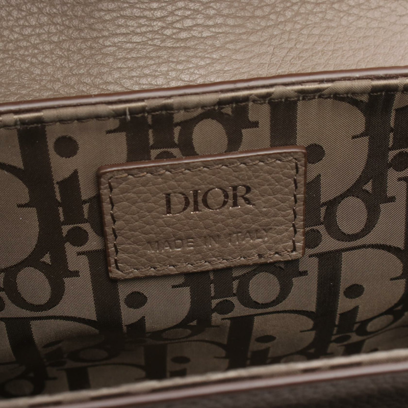 Christian Dior HIT THE ROAD 肩斜背包 2HTCA458YMJ 皮革 灰色 二手-3