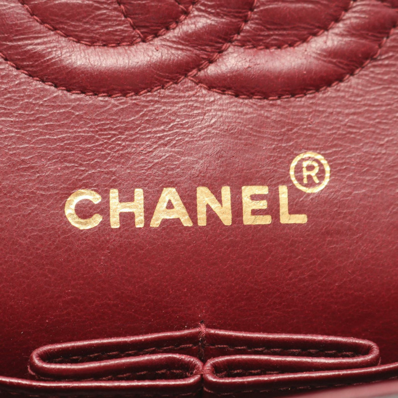 香奈兒 (CHANEL) Matelasse W 翻蓋鏈條單肩包，羊皮材質，黑色，二手，女士款，金色五金-3