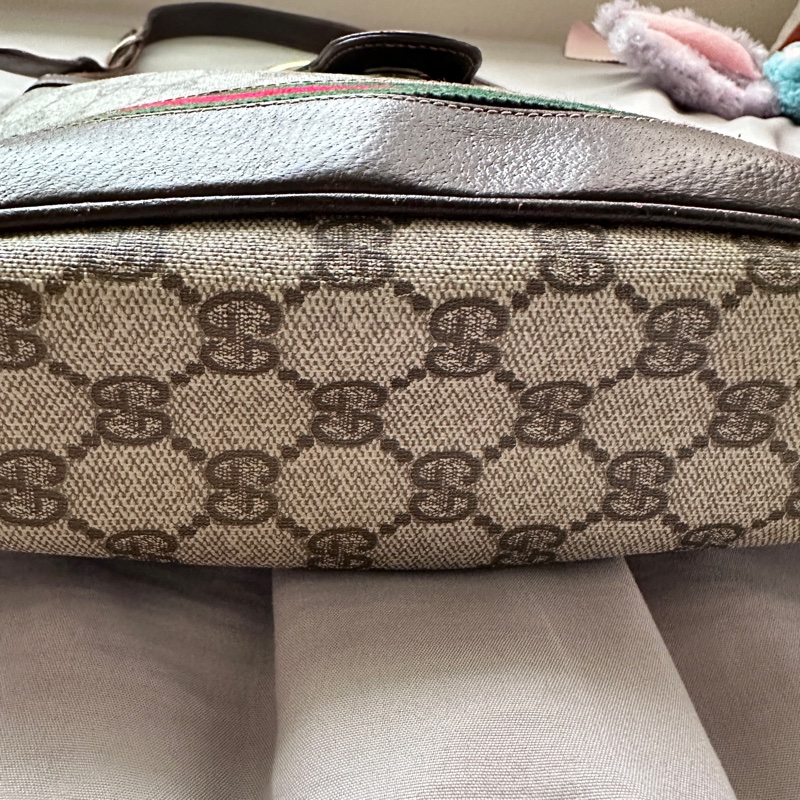 Gucci邦女郎 007女主角同款 經典紅綠老花大G金扣單肩斜背包-6