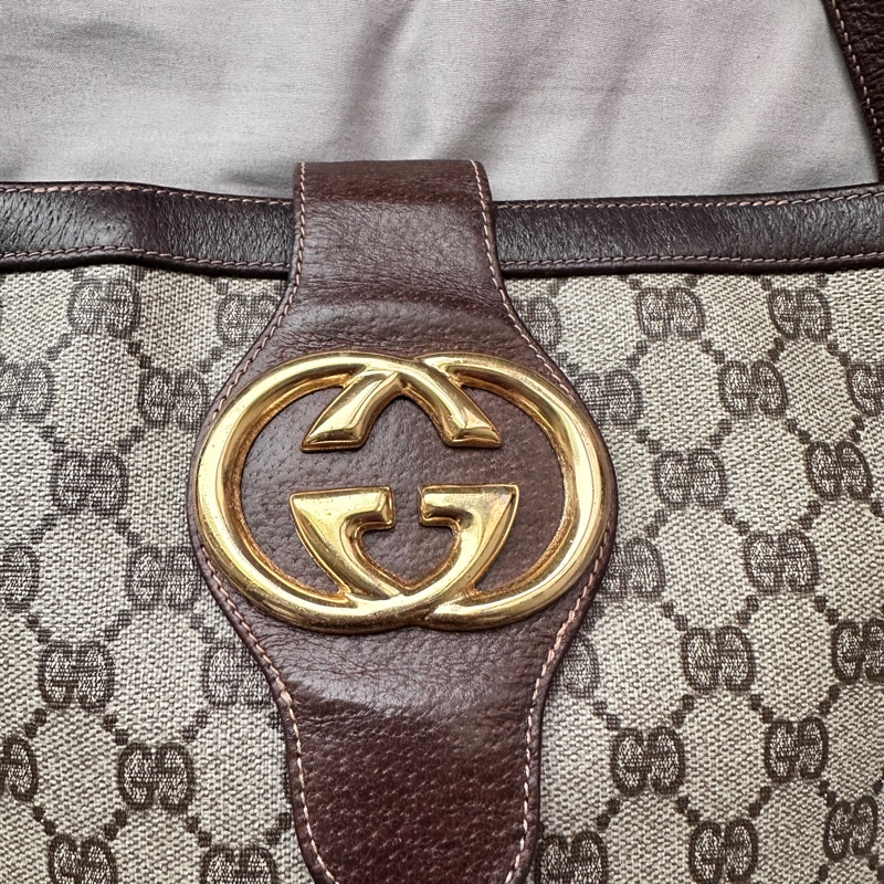 Gucci邦女郎 007女主角同款 經典紅綠老花大G金扣單肩斜背包-12